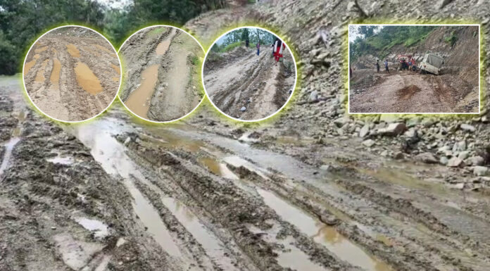 ग्रामीण सडकमा कष्टकर यात्रा